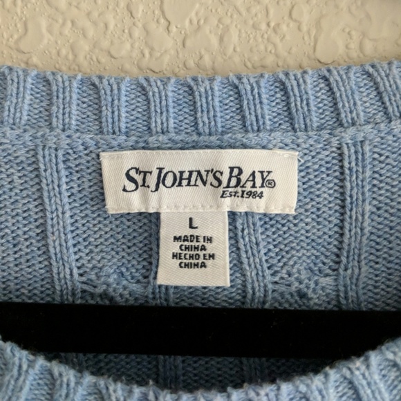 St. John's Bay Light Blue Sweater L - Picture 2 of 2